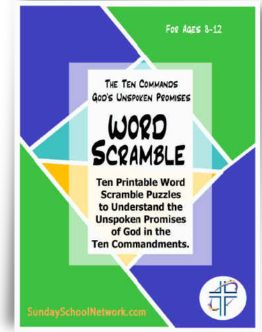 Bible Word Scramble Puzzle Christian